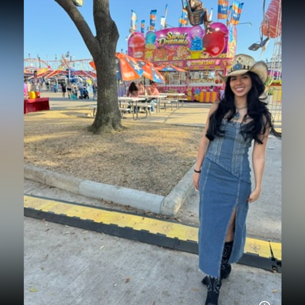 ZARA Long Denim Dress